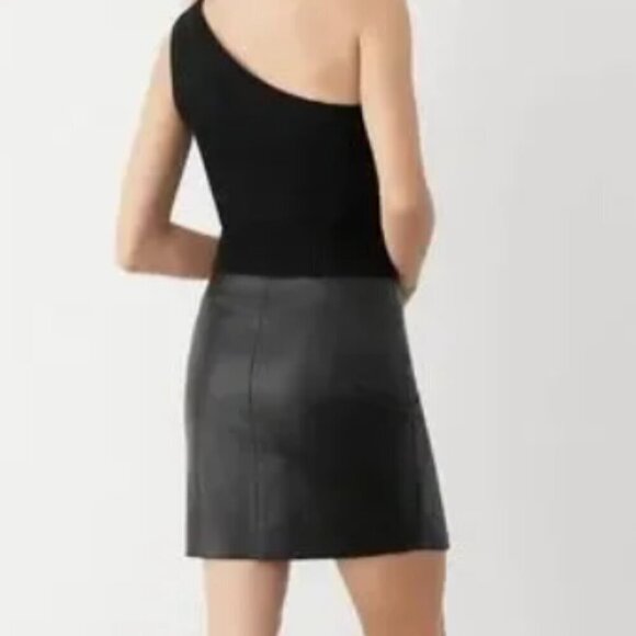 NWT GSTQ Leather Wrap Skirt Merlot Asymmetrical Size Large (L) - Picture 3 of 15